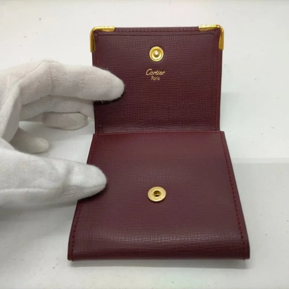 Cartier Coin Case Bordeaux Leather 128-042525